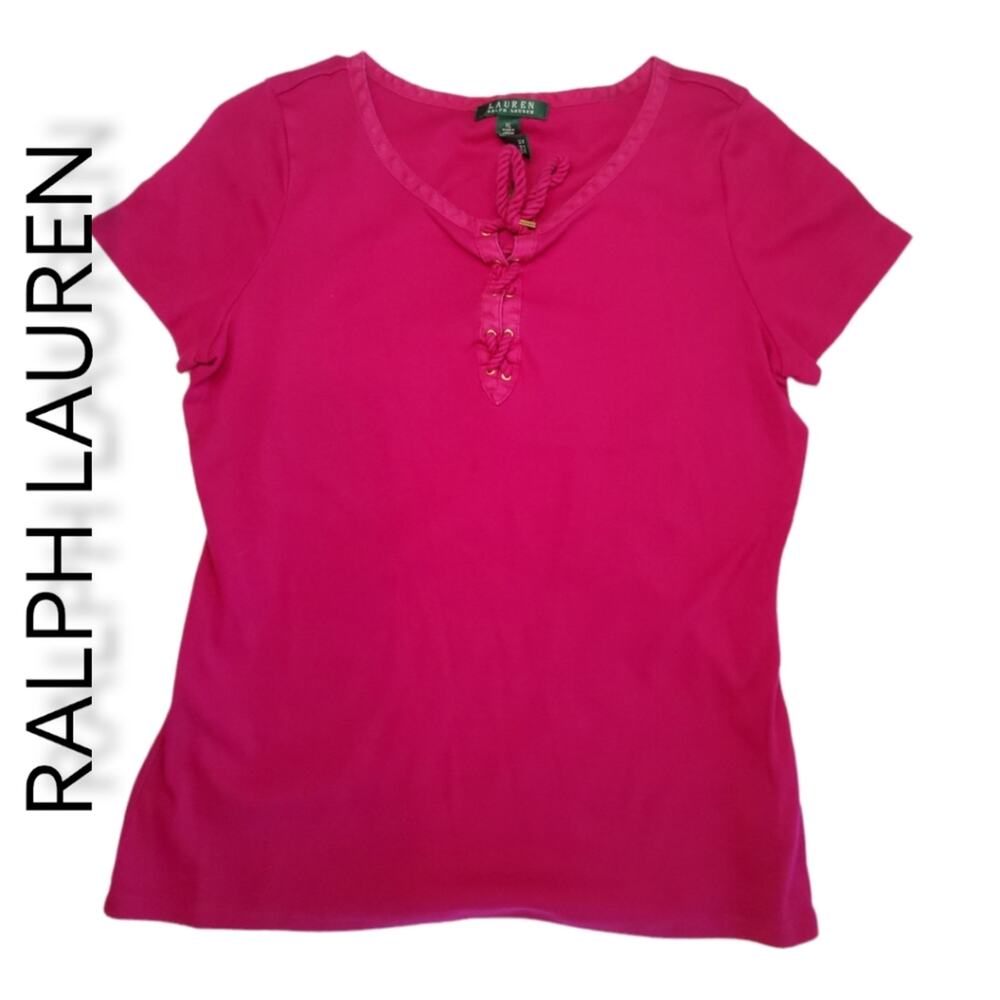 RALPH LAUREN SHORT SLEEVE WOMEN'S TOP SIZE XL